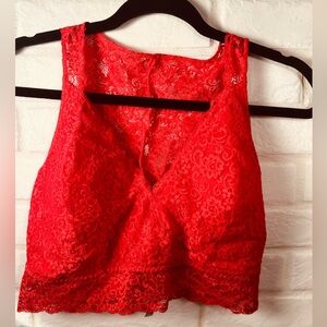 NWT Soma Bralette Lace Racerback Pullover Wireless XXL Cherry Red #0386